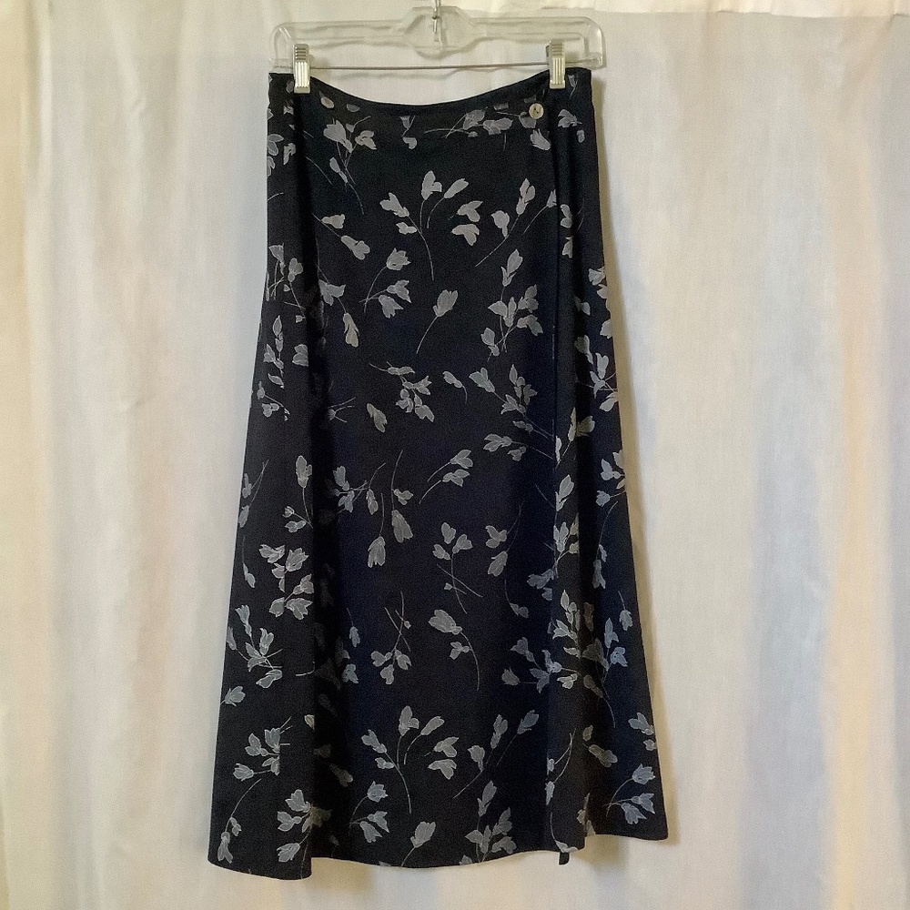 Reversible black/grey A-line skirt